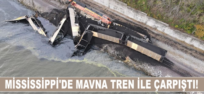 Mississippi Nehri'nde Mavna ve Yük Treni Çarpıştı