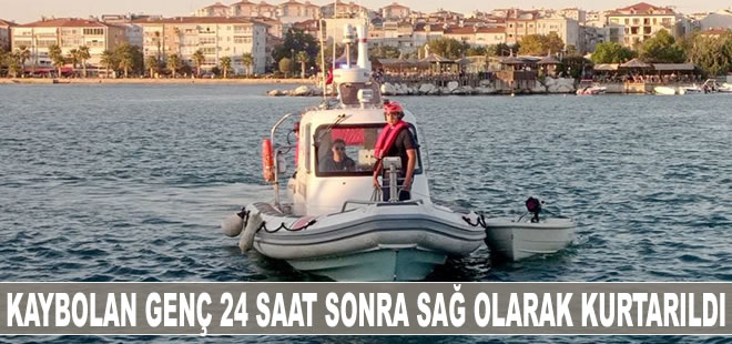 Silivri'de denizde kaybolan genç sürüklenen teknesinde bulundu