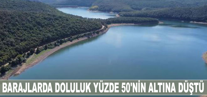 Trakya'da, İstanbul'un suyunu karşılayan barajlarda doluluk yüzde 50'nin altına düştü