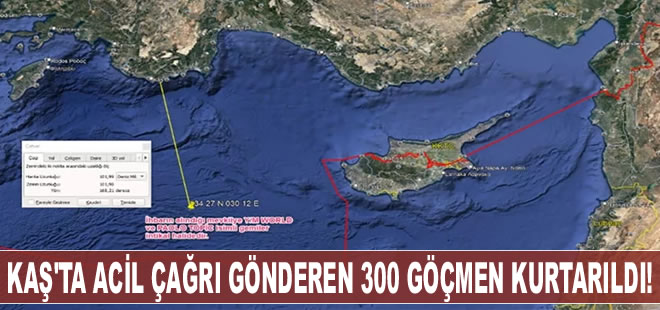 Kaş açıklarında faciadan dönüldü: 300 göçmen kurtarıldı!
