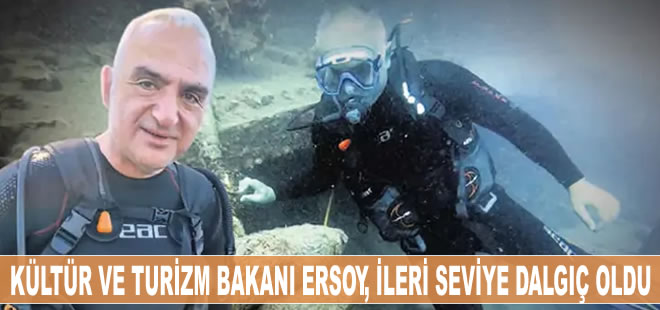 Kültür Ve Turizm Bakanı Mehmet Nuri Ersoy, ileri seviye dalgıç oldu