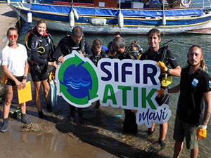 İztuzu Plajı'nda deniz dibi temizliği yapıldı