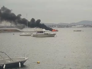 Değeri 1 milyon liranın üzerinde olan tekne küle döndü