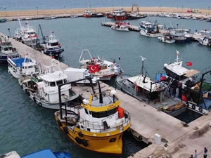 Akdeniz’de balıkçılara fırtına engeli, tekneler kıyıya yanaştı