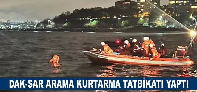 DAK-SAR denizde arama kurtarma tatbikatı yaptı