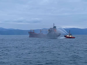 Denizcilik Genel Müdürlüğü: Sinop'ta yangın çıkan gemide müdahaleye başlandı