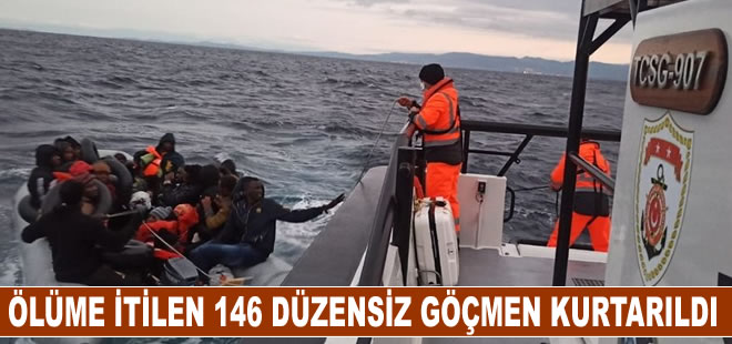 İzmir ve Muğla'da Yunanistan'ın ölüme ittiği 146 düzensiz göçmen kurtarıldı