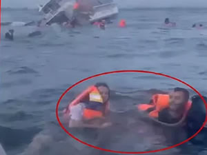 Dehşet dolu anlar! Bali'de turistleri taşıyan tekne battı...