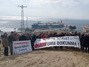 Saros’ta ‘Sessiz Gemi’ protestosu