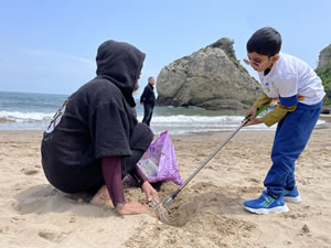 Şile'de G20 ülkeleriyle eş zamanlı kıyı temizliği