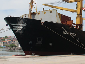MED URLA gemisi Türk Bayrağı çekti