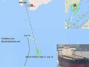 BEKS FORCE adlı gemide Rusya açıklarında yangın çıktı