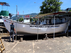 Milli Mücadele'de cephane taşınmasında kullanılan İnebolu denk kayığının örneği yapıldı