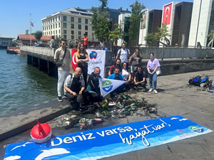 Kabotaj Bayramı etkinlikleri kapsamında deniz dibi temizliği yapıldı