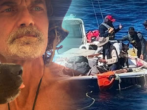 Pasifik'te mucize: Kaybolan denizci ve köpeği aylar sonra kurtarıldı