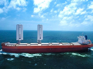 Rüzgar enerjisiyle çalışan yük gemisi yelken açtı