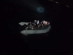 Aydın açıklarında 34 düzensiz göçmen yakalandı