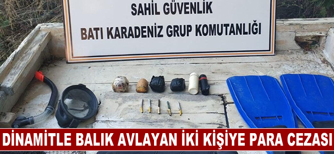 Bartın'da dinamitle balık avlayan 2 kişiye 33 bin 127'şer lira para cezası