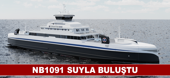 Cemre Tersanesi'nin inşa ettiği NB1091 suyla buluştu