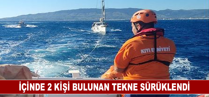 İçinde 2 kişi bulunan tekne sürüklendi