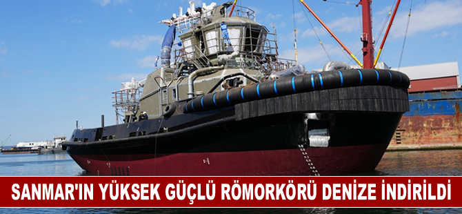 SANMAR'ın yüksek güçlü römorkörü denize indirildi