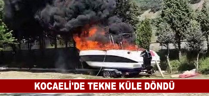 Kocaeli'de tekne küle döndü