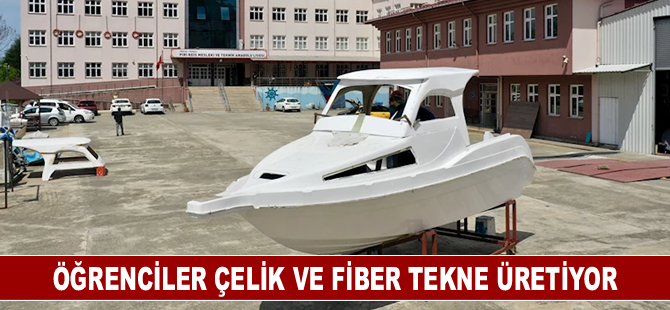 Öğrenciler çelik ve fiber tekne üretiyor