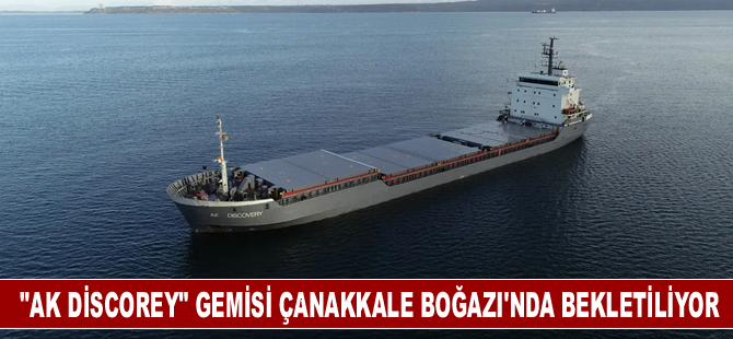 Çanakkale Boğazı'nda yangın çıkan kuru yük gemisi demir bölgesinde bekletiliyor