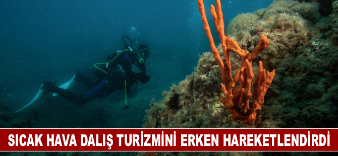 Sıcak hava Kuşadası'nda dalış turizmini erken hareketlendirdi