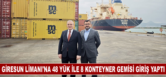 Giresun Limanı'na bu yıl 48 yük ile 8 konteyner gemisi giriş yaptı