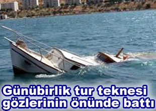 Mogan Gölü'nde gezi teknesi battı