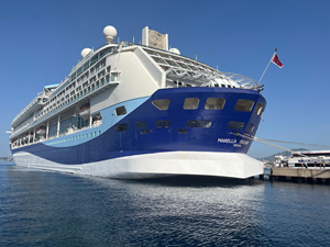 "Marella Discovery" kruvaziyeri Bodrum Limanı'na demirledi