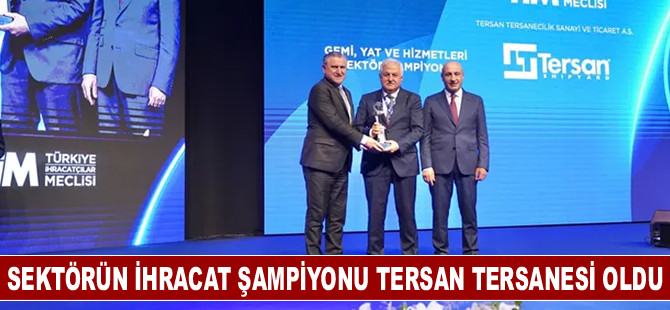 Tersan Tersanesi'ne ödül