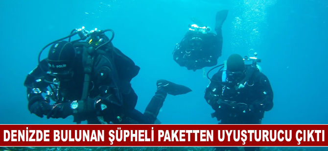 Denizde bulunan şüpheli paketten uyuşturucu çıktı