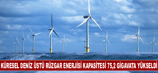 Küresel deniz üstü rüzgar enerjisi kapasitesi rekor artışla 75,2 gigavata yükseldi