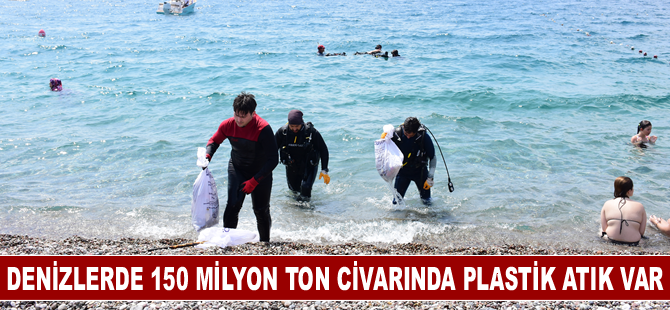 Antalya'da deniz ve kıyılarda plastik kirliliğiyle mücadeleye dikkat çekiliyor
