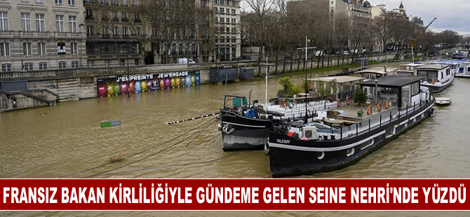 Paris Belediye Başkanı, olimpiyatların yapılacağı kirliliğiyle gündemdeki Seine Nehri'nde yüzdü