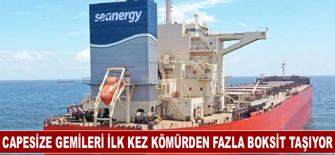 Capesize Gemileri İlk Kez Kömürden Fazla Boksit Taşıyor