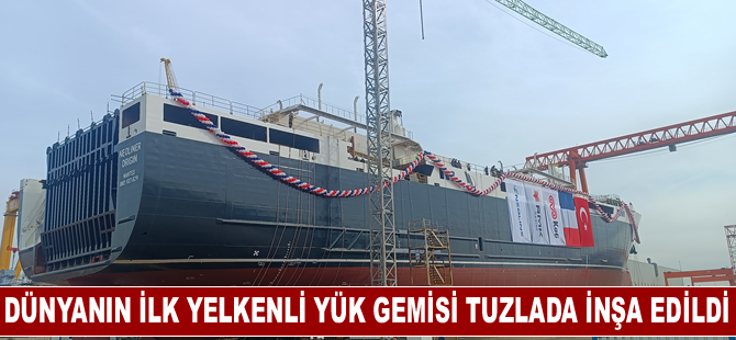 Dünyanın ilk yelkenli yük gemisi Tuzlada inşa edildi