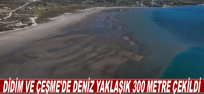 Didim ve Çeşme'de deniz yaklaşık 300 metre çekildi