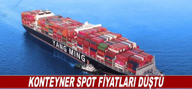Konteyner spot fiyatları düştü.