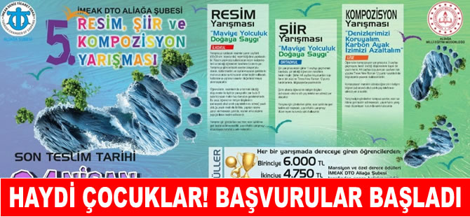 DTO Aliağa 5. şiir, resim ve kompozisyon yarışması düzenliyor