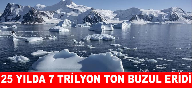 25 yılda 7 trilyon ton buzul yok oldu