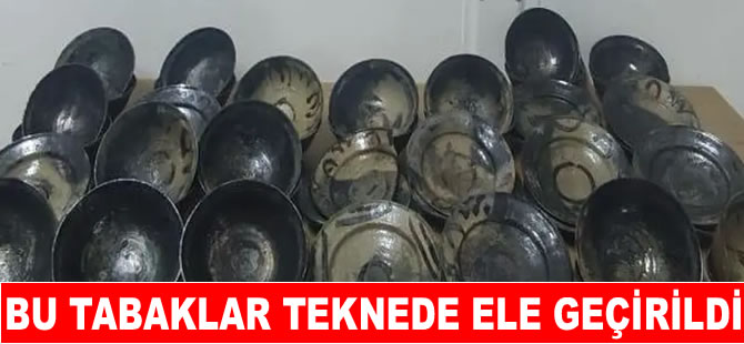 Müze gibi tekne: Tarihi eser niteliğinde onlarca tabak ele geçirildi