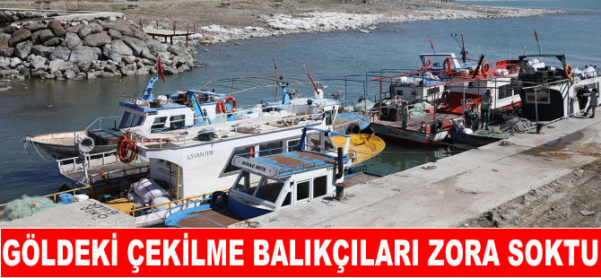 Van Gölü'ndeki çekilme balıkçıları zor durumda bıraktı