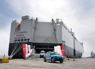 BYD Changzhou 7 bin araçla  Safiport’a demir attı