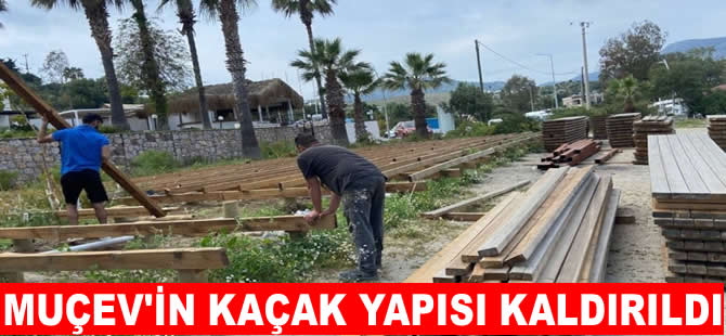 Bitez’deki tepki çeken kaçak platform sökülüyor!