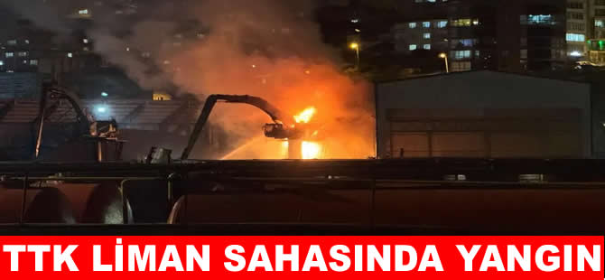 Zonguldak'ta TTK'ya ait liman sahasında yangın paniği!