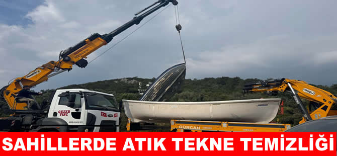 Bodrum sahillerinde atık tekne temizliği başladı