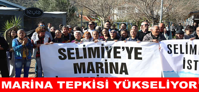 Marmaris Selimiye’de marina protestosu